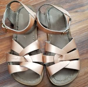 Salt Water sandals by Hoy size 1 Rose Gold
